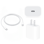 USB-C Fast Charger Bundle - USB-C to USB-C Cable + USB-C 20W Adapter for Androids, iPhone 15, iPads and more