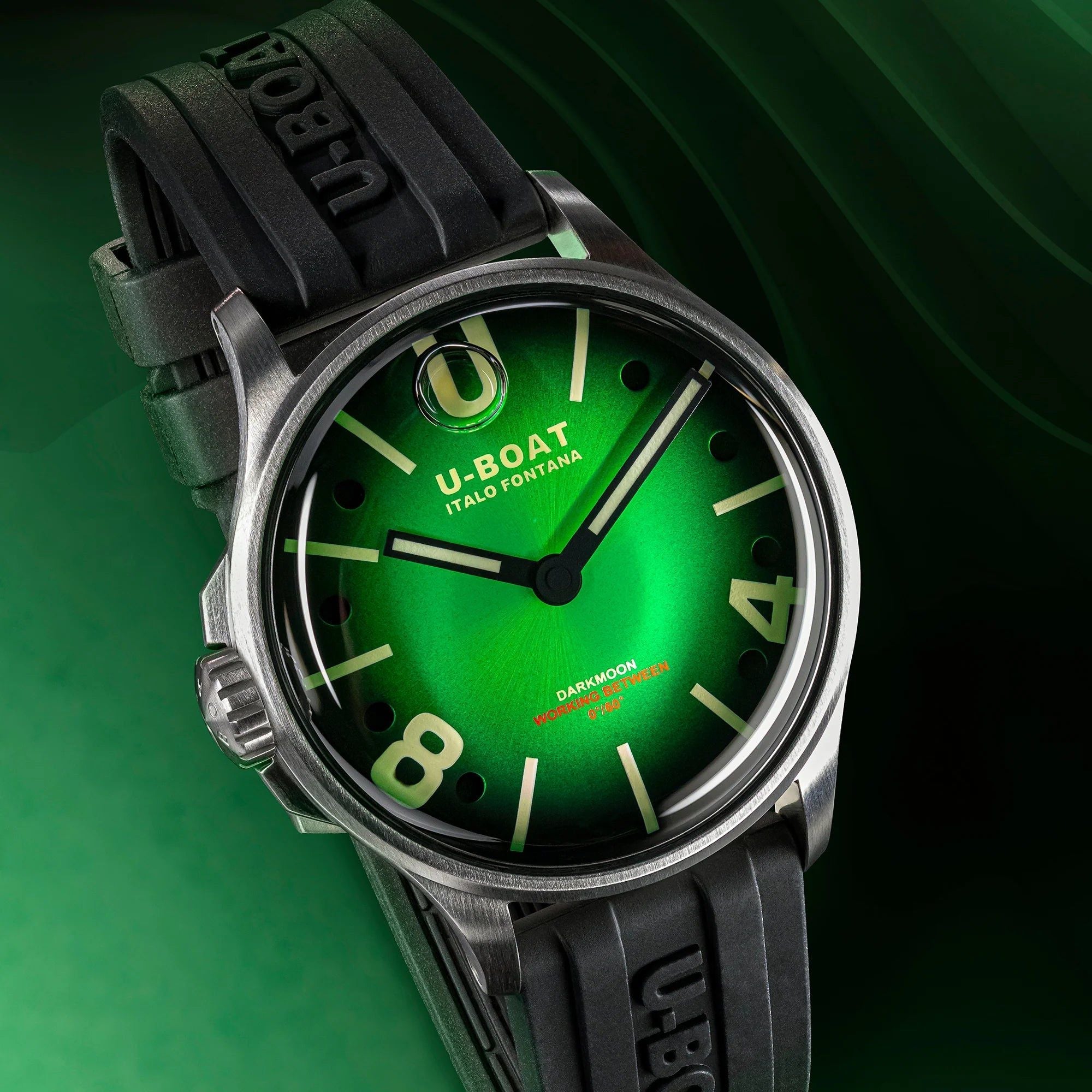 U-Boat Men's Watch Darkmoon 40 Green Soleil Steel
