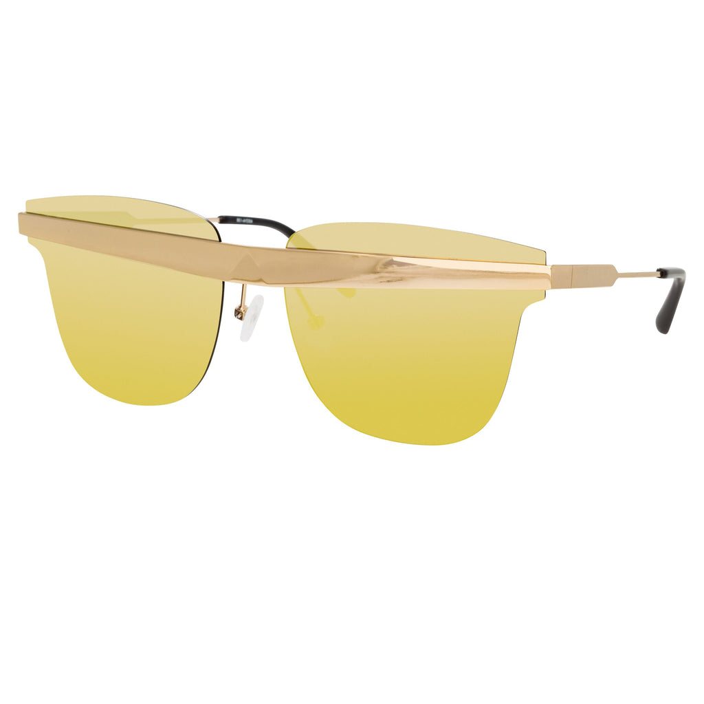 United Nude x Linda Farrow Gold Mirrored Sunglasses