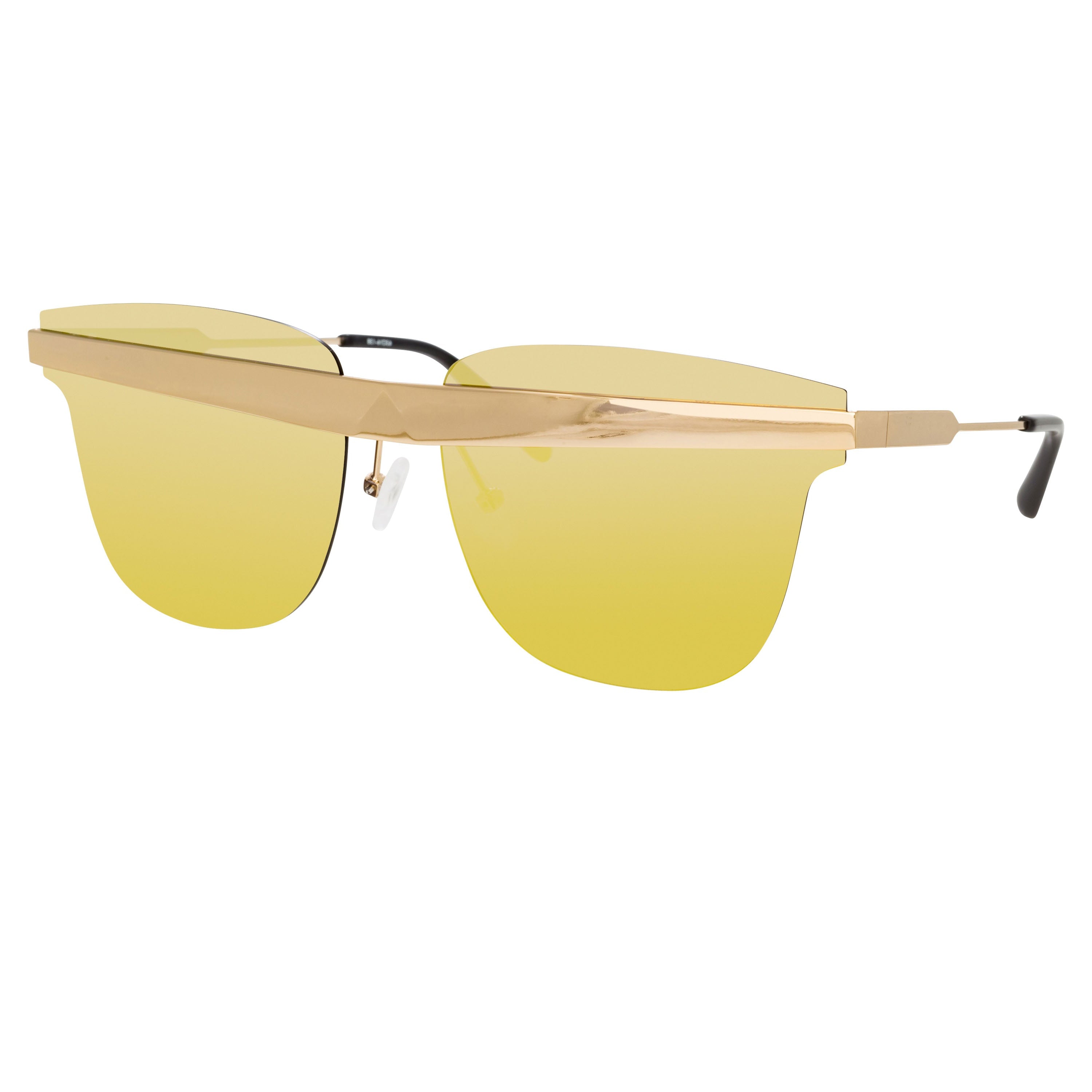 United Nude x Linda Farrow Gold Mirrored Sunglasses