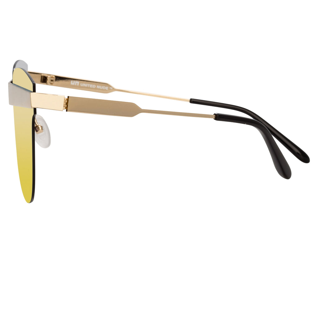 United Nude x Linda Farrow Gold Mirrored Sunglasses