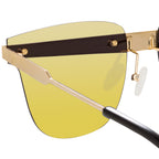 United Nude x Linda Farrow Gold Mirrored Sunglasses