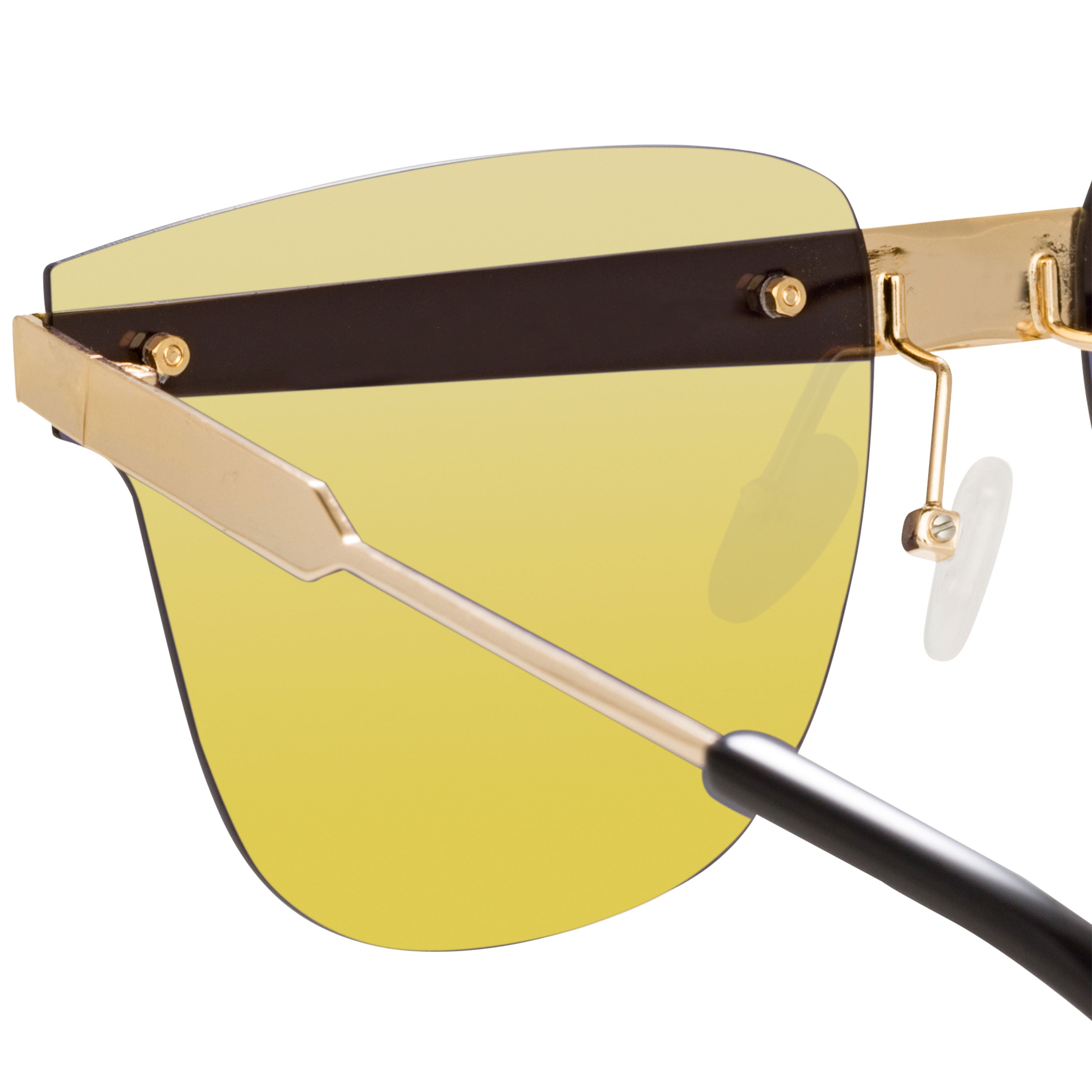 United Nude x Linda Farrow Gold Mirrored Sunglasses