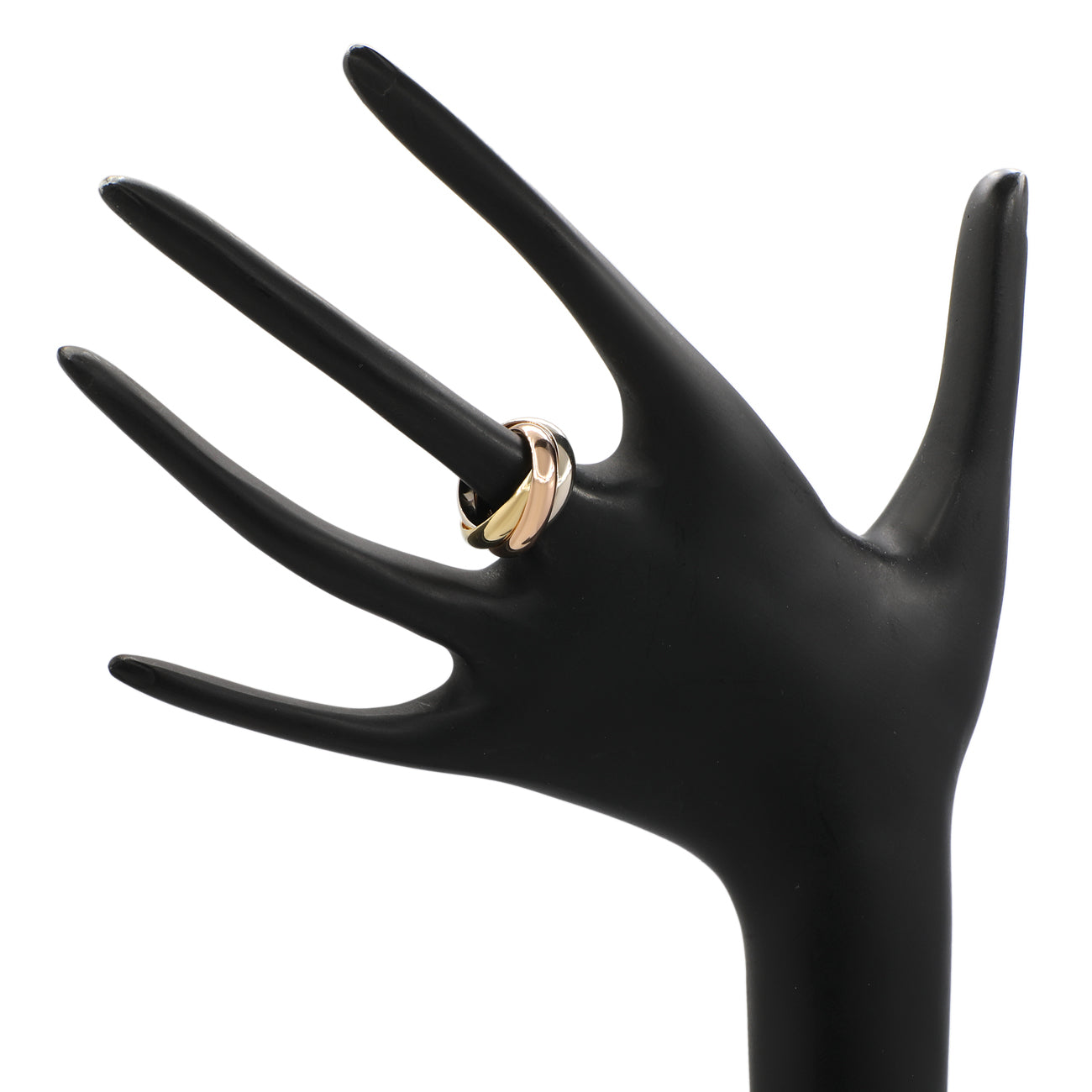 Cartier 18K Rosé-, Gelb- und Weißgold Großer Trinity Ring