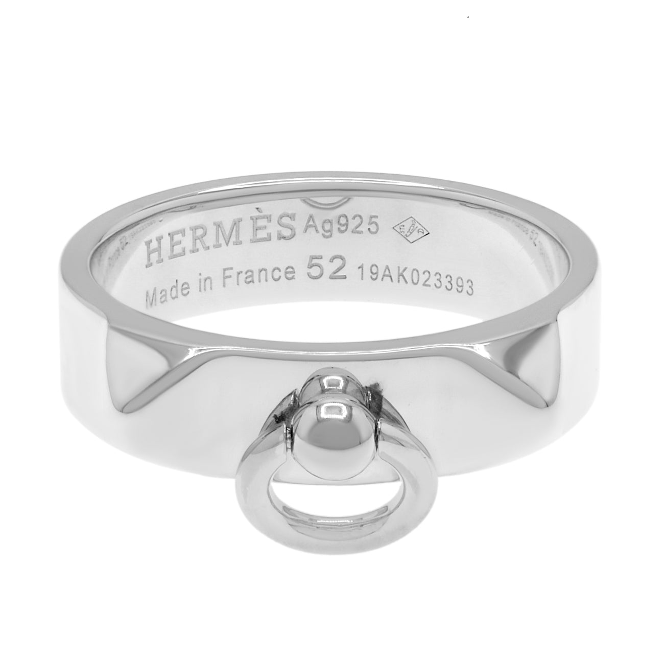 Hermes Sterling Silber Collier De Chien Ring