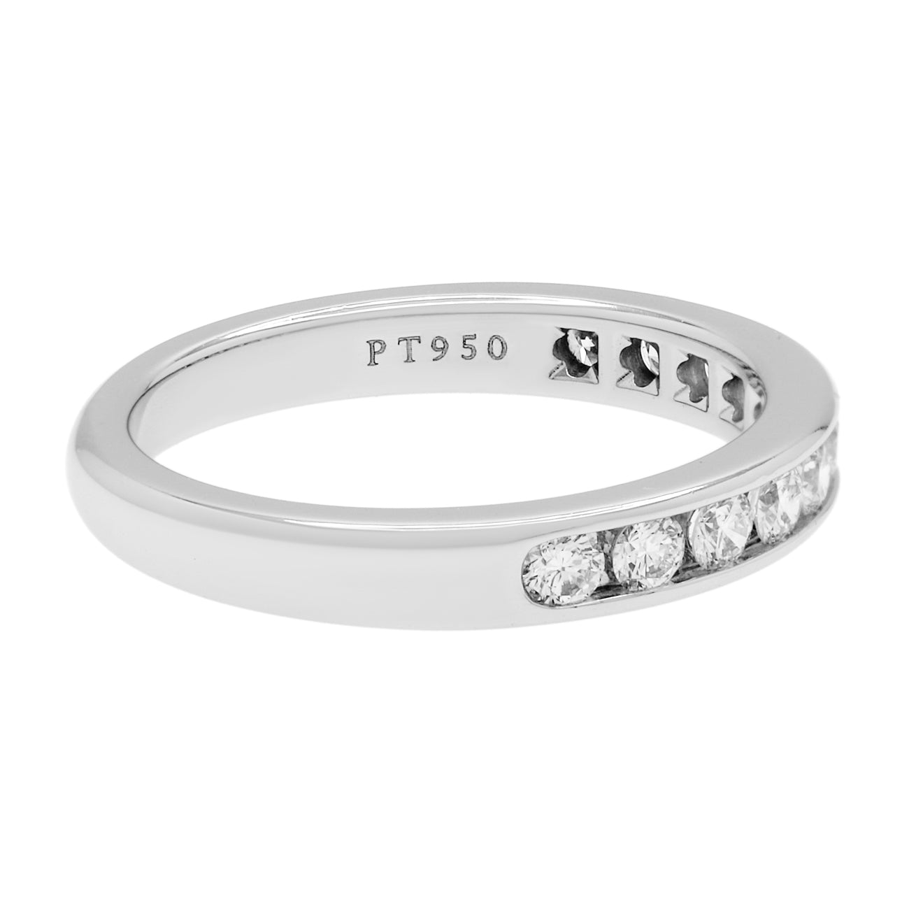 Tiffany & Co. Platin Diamant 3mm halbkreisförmiger Ehering