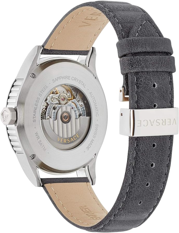 Versace Men's Watch Aiakos 44mm Automatic Silver
