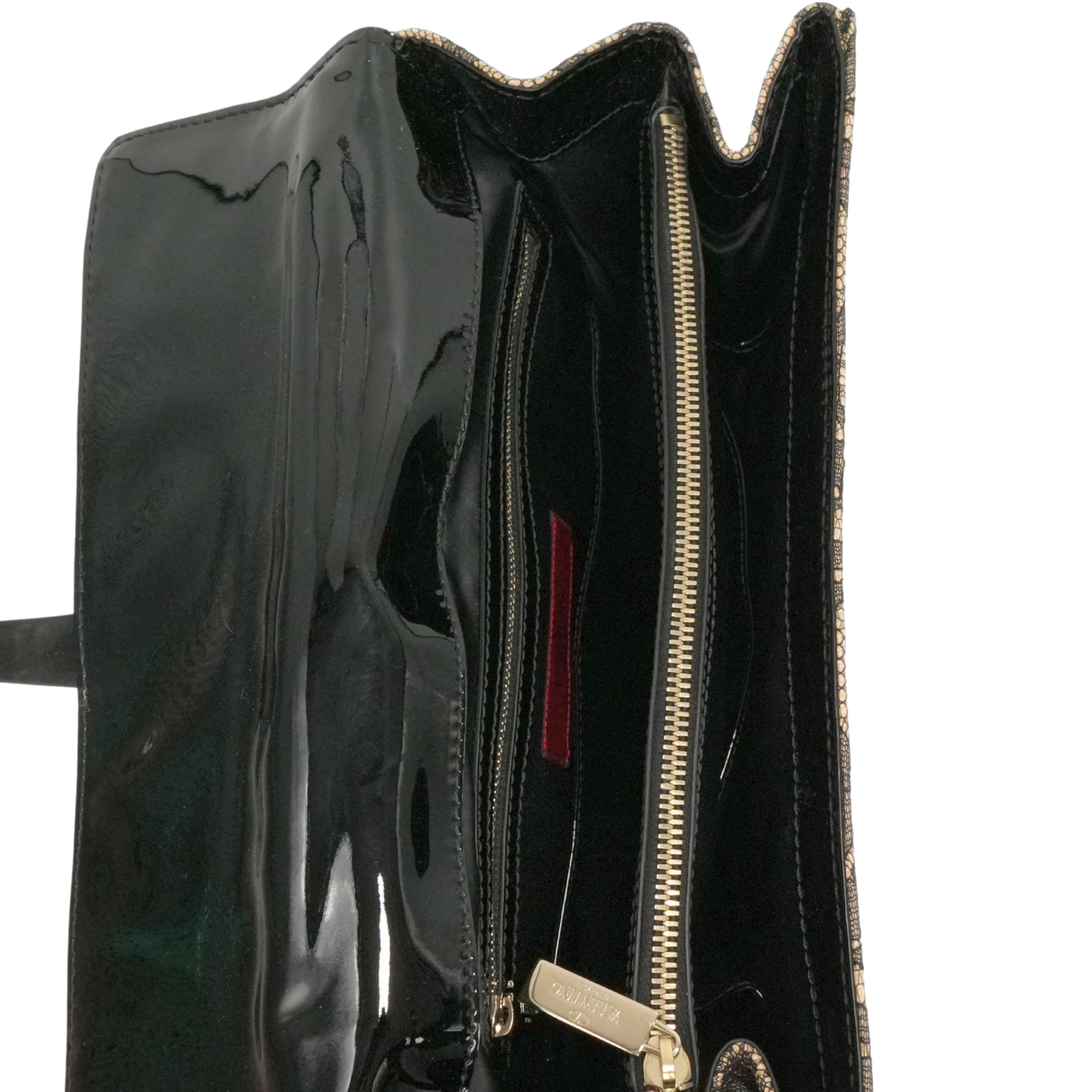 Valentino Lace Raffia Top Handle Handbag
