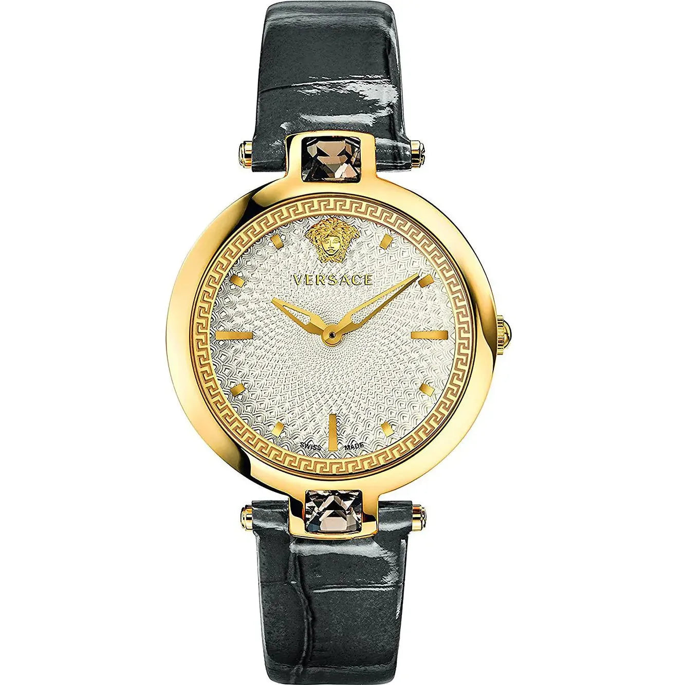 Versace Ladies Watch Crystal Gleam White Gold