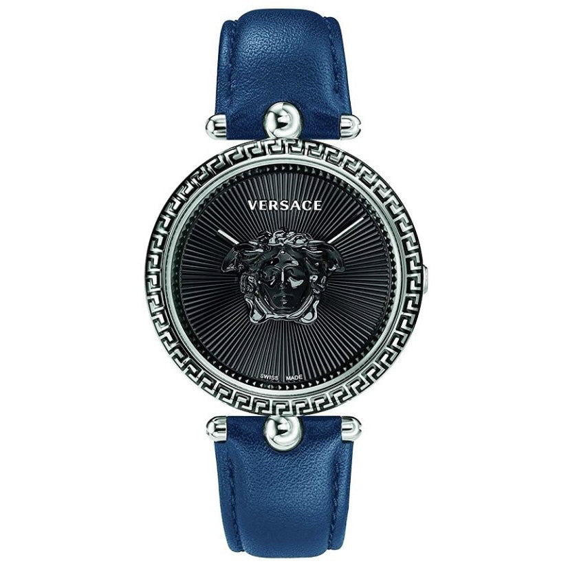 Versace Palazzo Empire Ladies' Silver Black Blue Quartz Watch