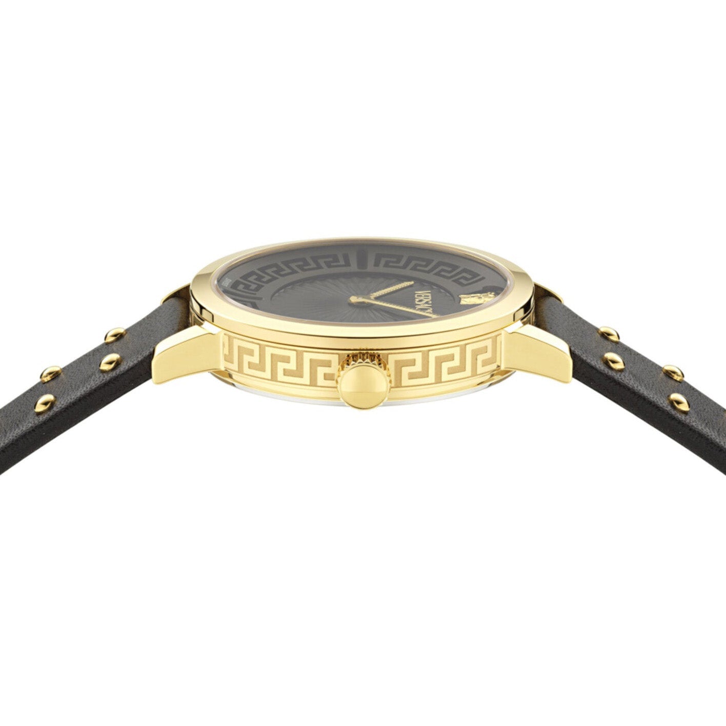 Versace Greca Fortuna 35mm Black Gold Ladies’ Dress Watch