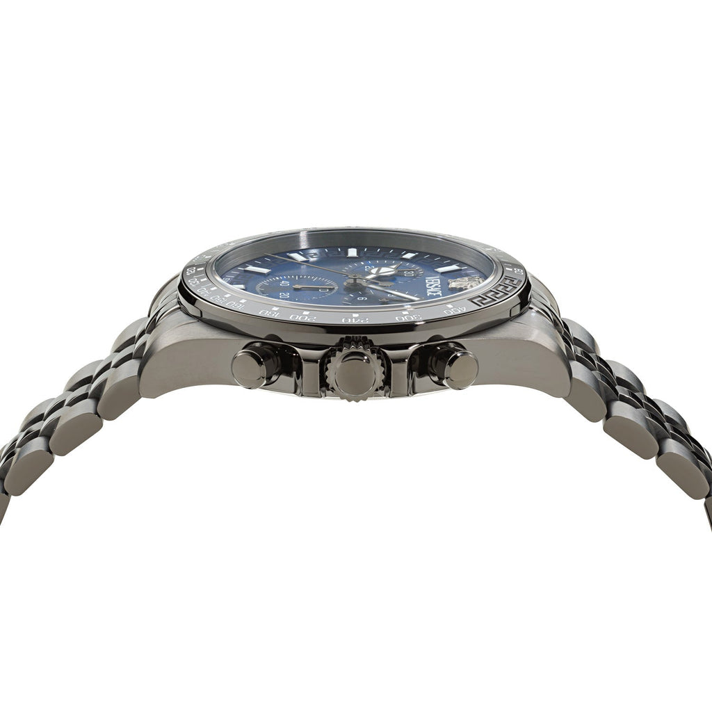 Versace Greca Wave 43mm Blue Grey Men’s Chronograph Watch