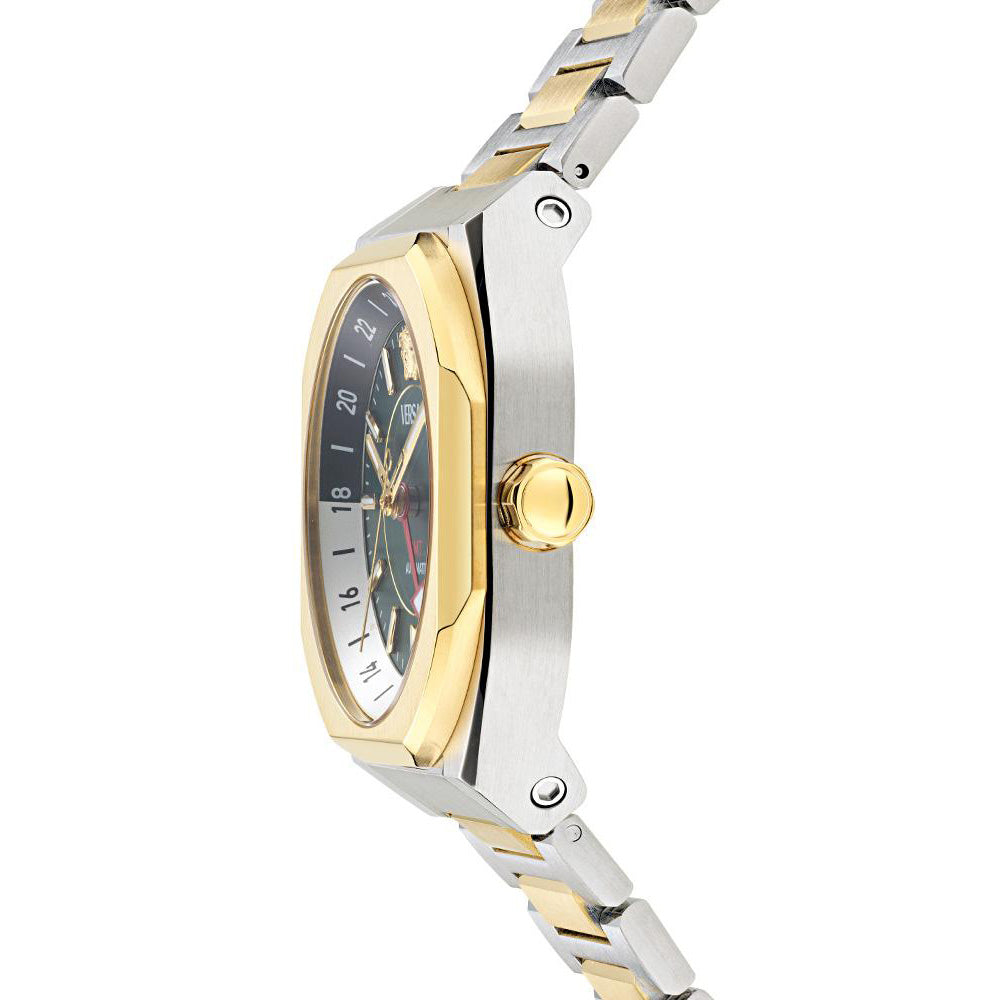 Versace V-Contempo GMT 40mm Green Gold Men’s Automatic Watch