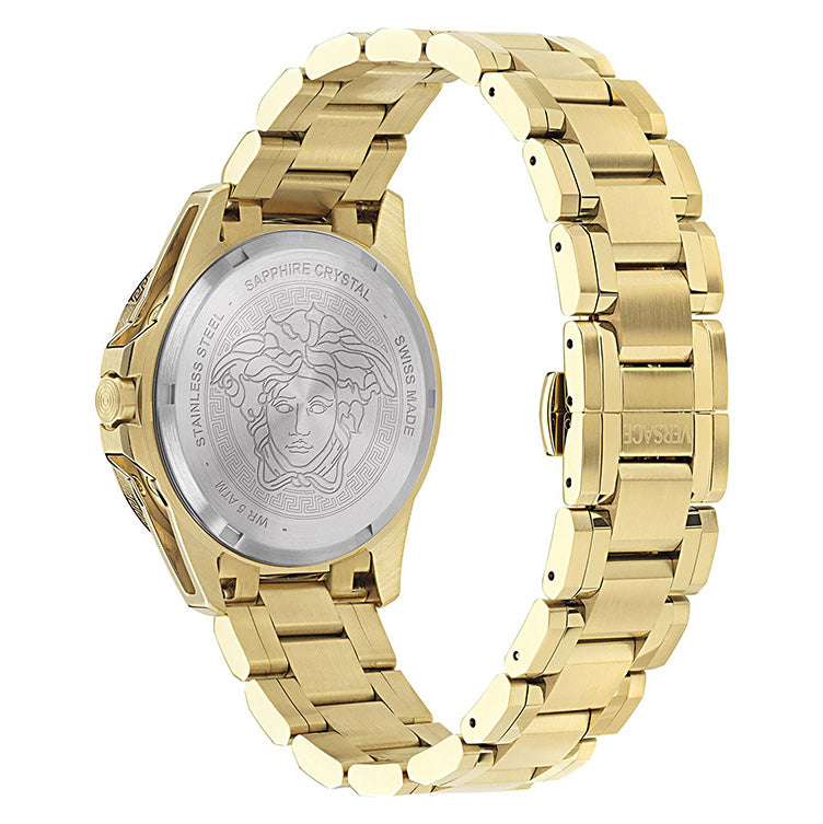 Versace V-Galaxy Moonphase 43mm Black Gold Men’s Watch