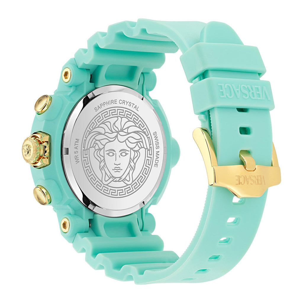Versace Real Active 45mm Turquoise Unisex Chronograph Watch