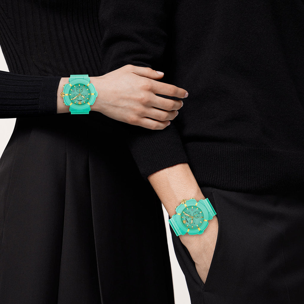Versace Real Active 45mm Chronograph Turquoise Unisex Watch