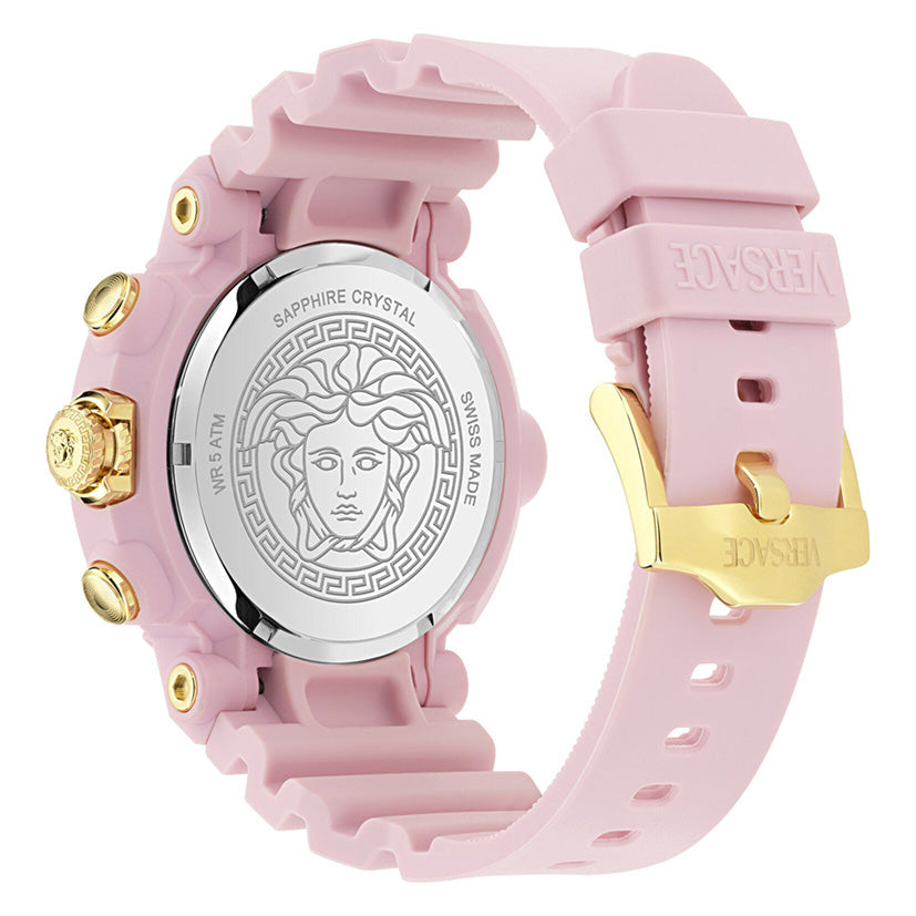Versace Real Active 45mm Pink Unisex Chronograph Watch