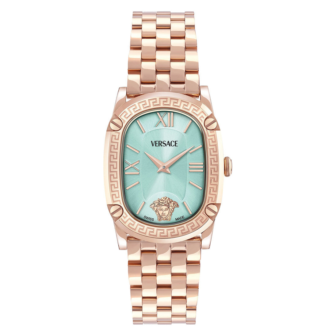 Versace Greca Sphere Ladies Watch 29mm Mint Dial Rose Gold