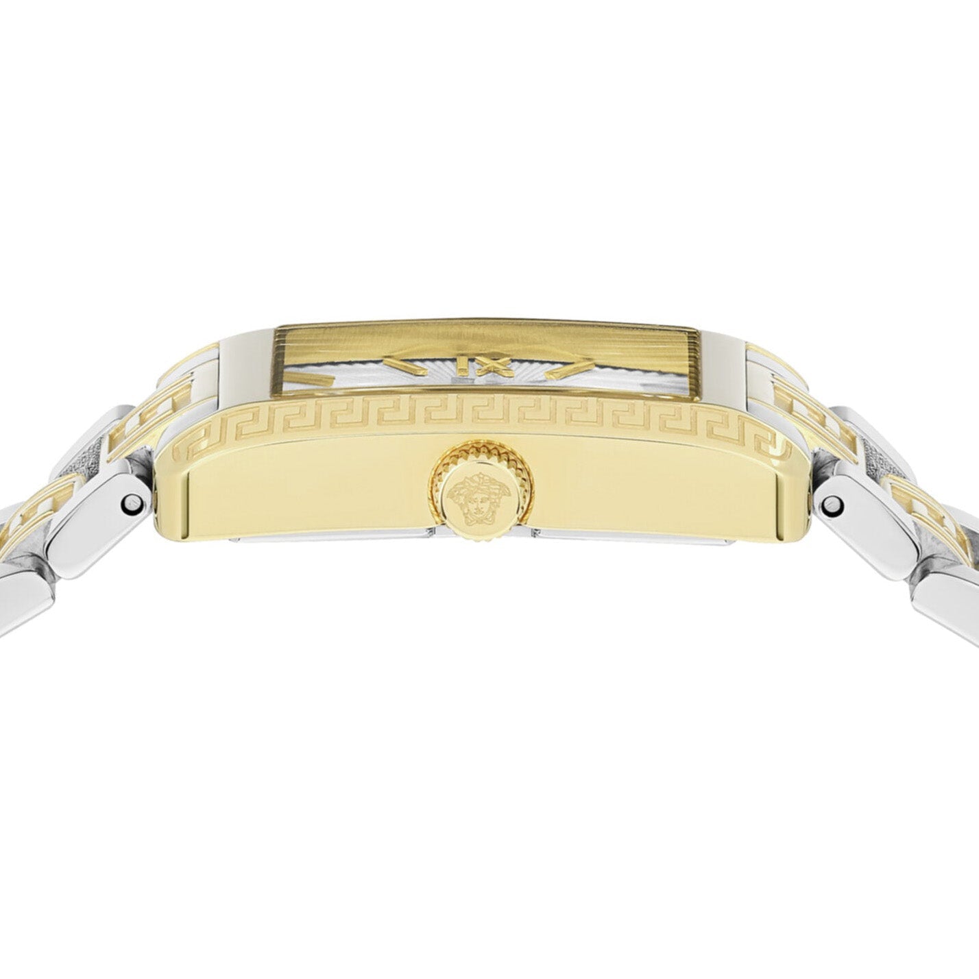 Versace Greca Tonneau 23x33mm Silver Two-Tone Ladies’ Watch