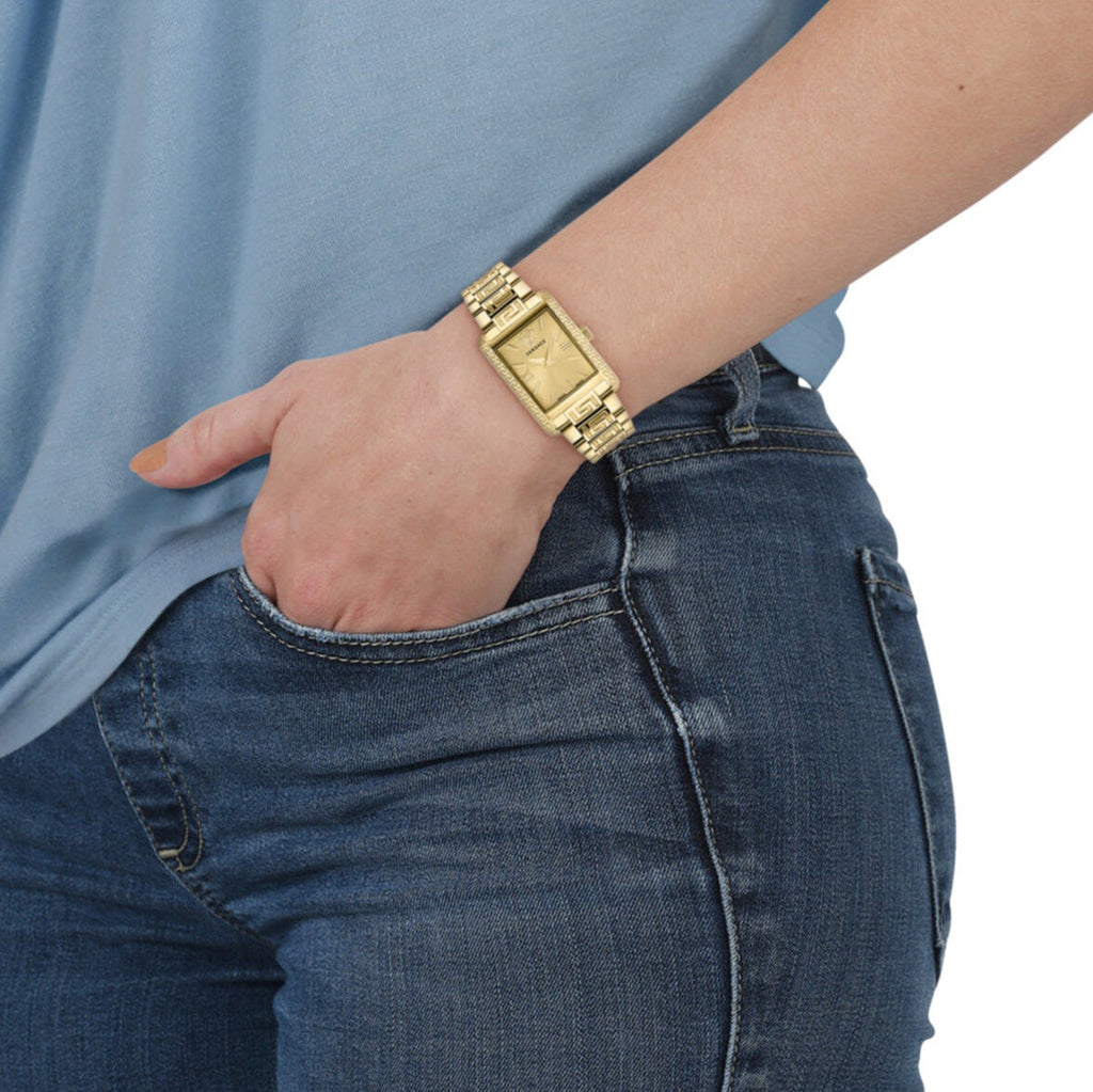 Versace Tonneau Lady 23x33mm Gold Dial Ladies’ Watch