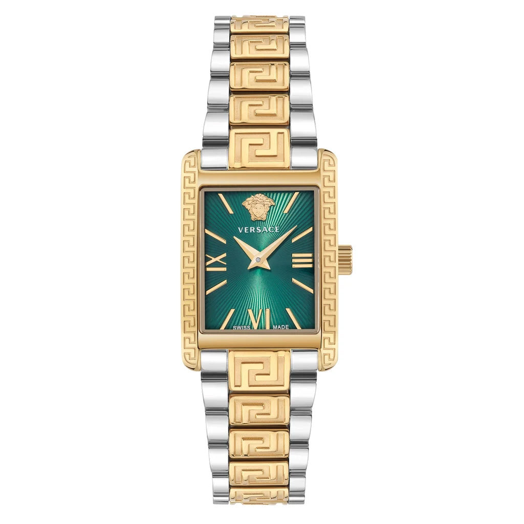 Versace Tonneau Lady 23x33mm Two-Tone Green Dial Ladies’ Watch
