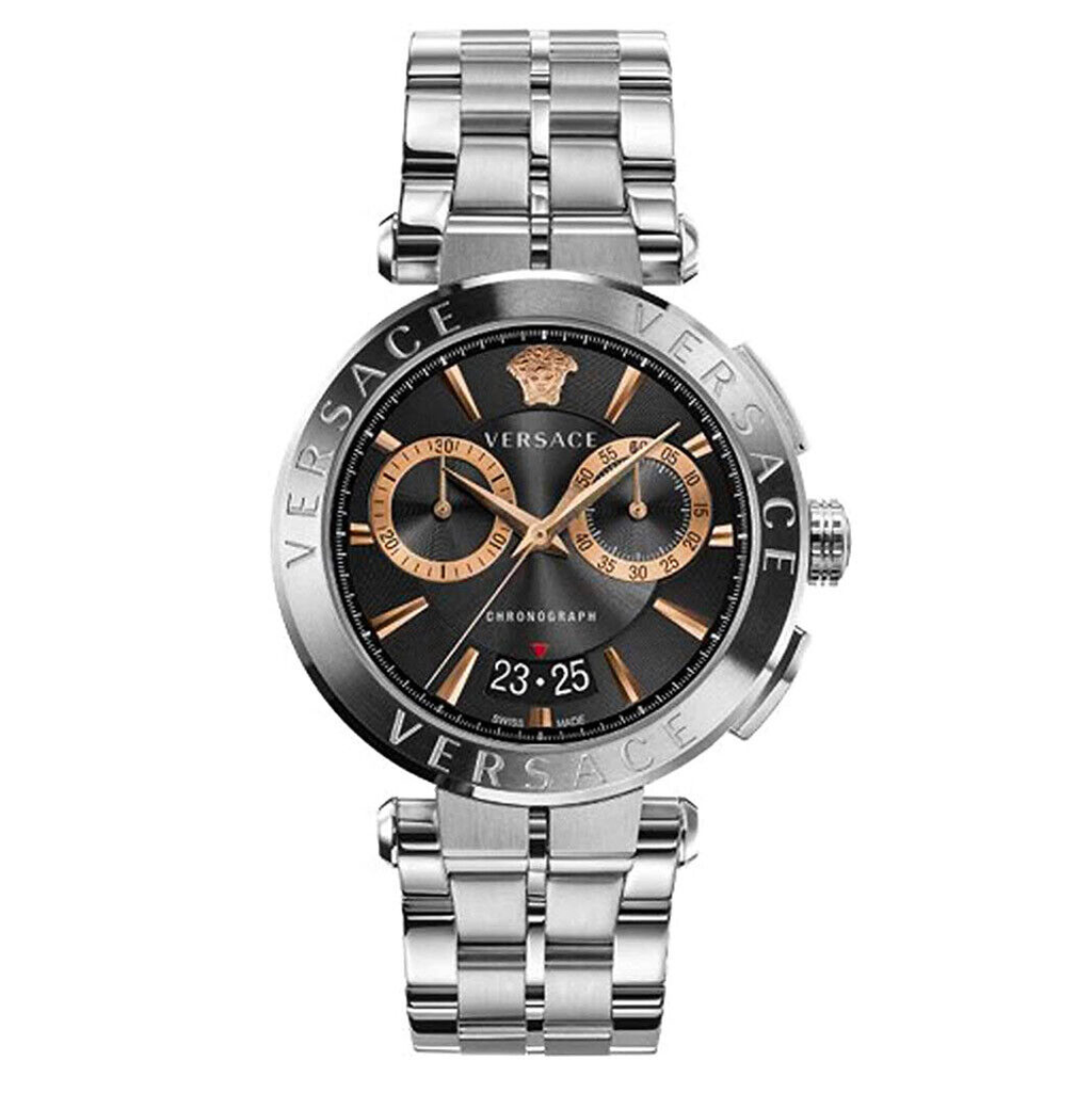 Versace Men's Watch Chronograph Aion Silver