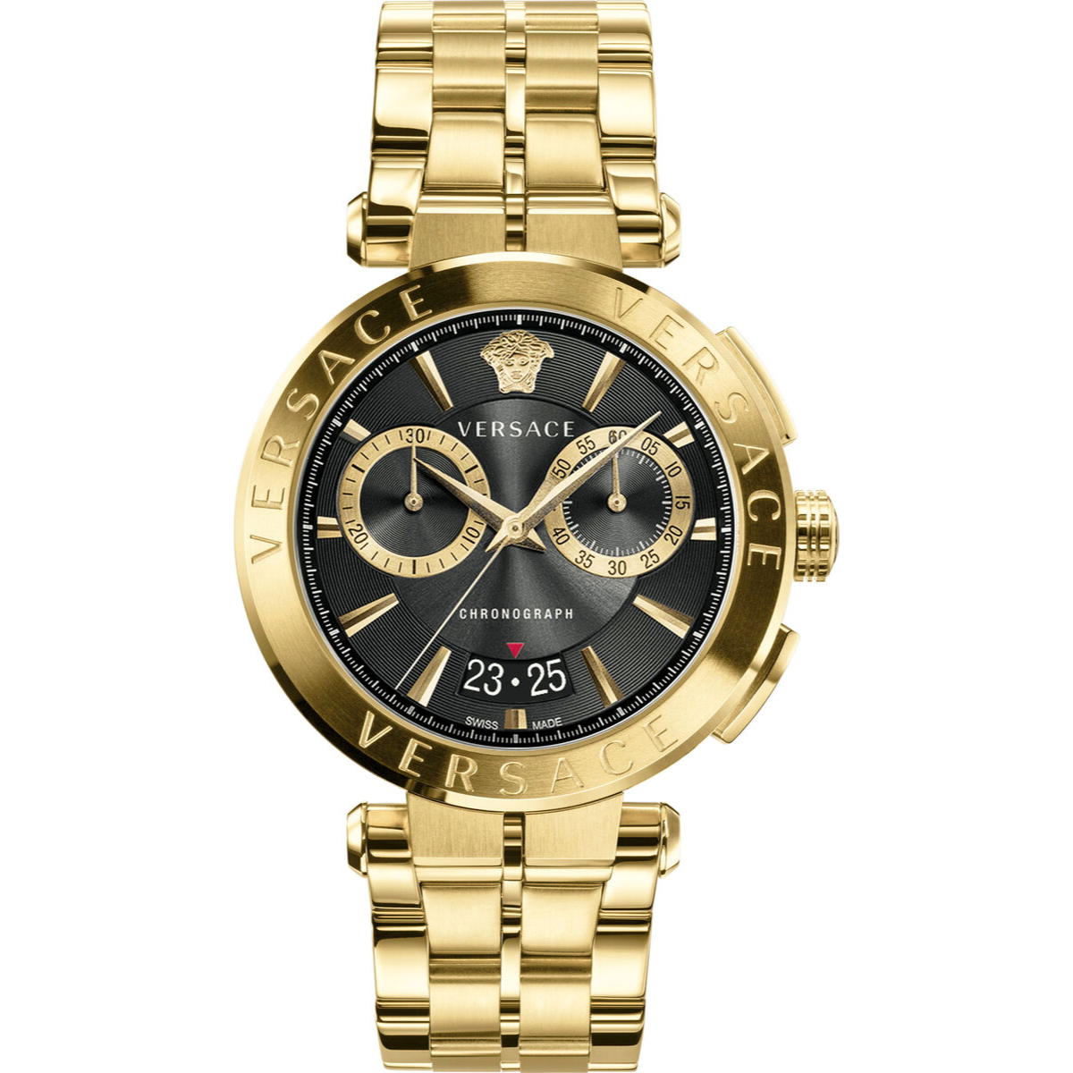 Versace Aion Men's Chronograph Black Gold Watch