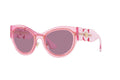 Versace Women's Sunglasses Cat Eye Transparent Pink