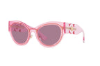 Versace Women's Sunglasses Cat Eye Transparent Pink