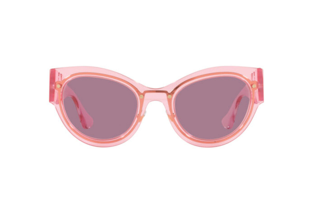 Versace Women's Sunglasses Cat Eye Transparent Pink