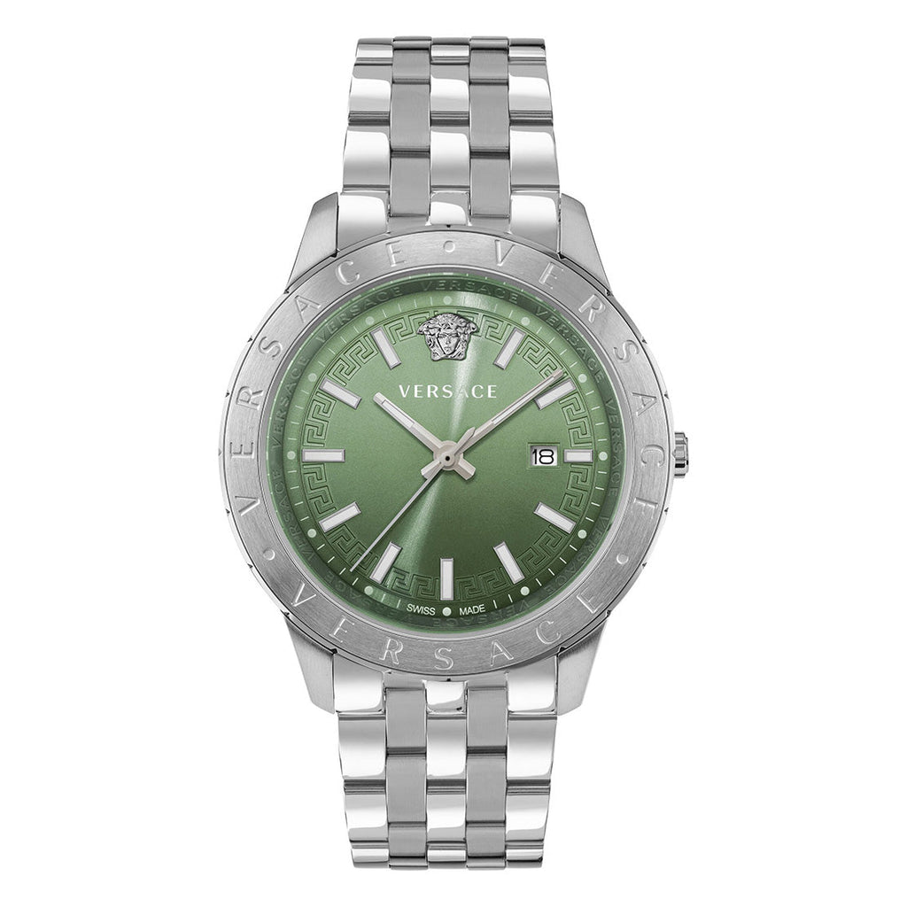 Versace Univers 43mm Green Dial Stainless Steel Men's Watch