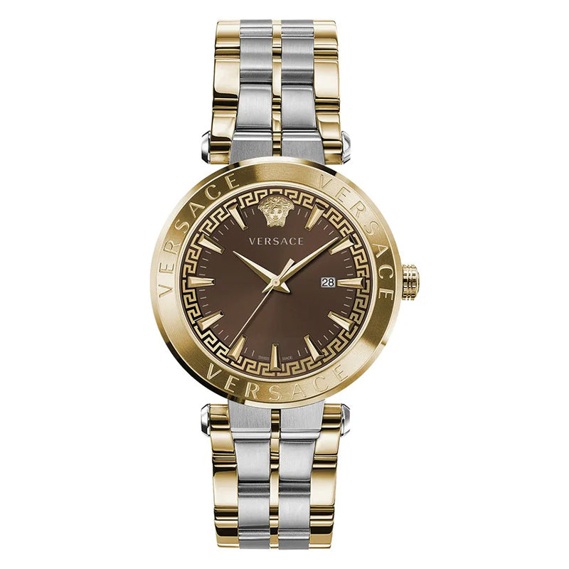 Versace Men's Watch Aion 44mm Brown Gold