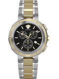 Versace Men's Watch V-Extreme Pro 46mm Black Two-Tone Bracelet