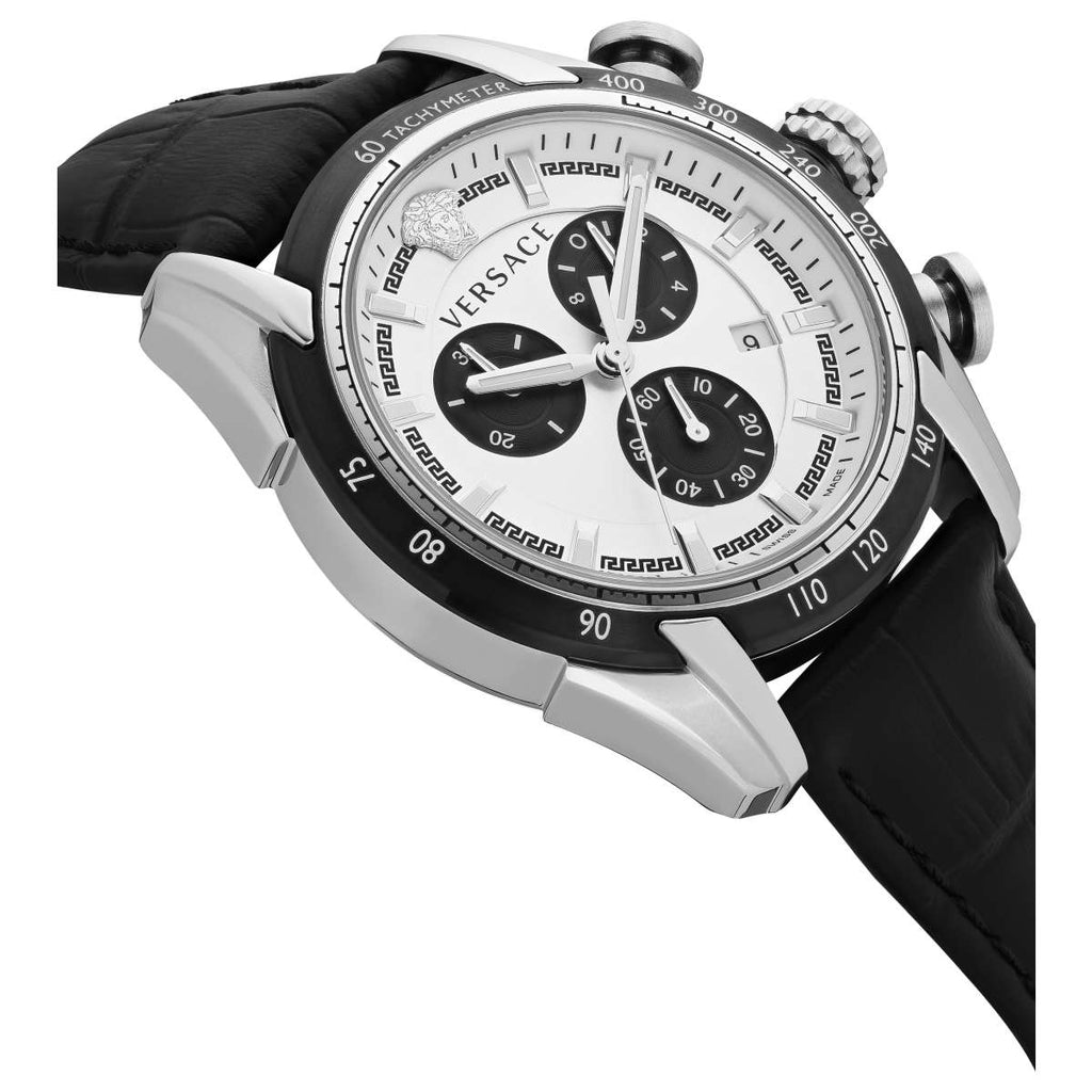 Versace V-Ray Men's Black White Chronograph Watch