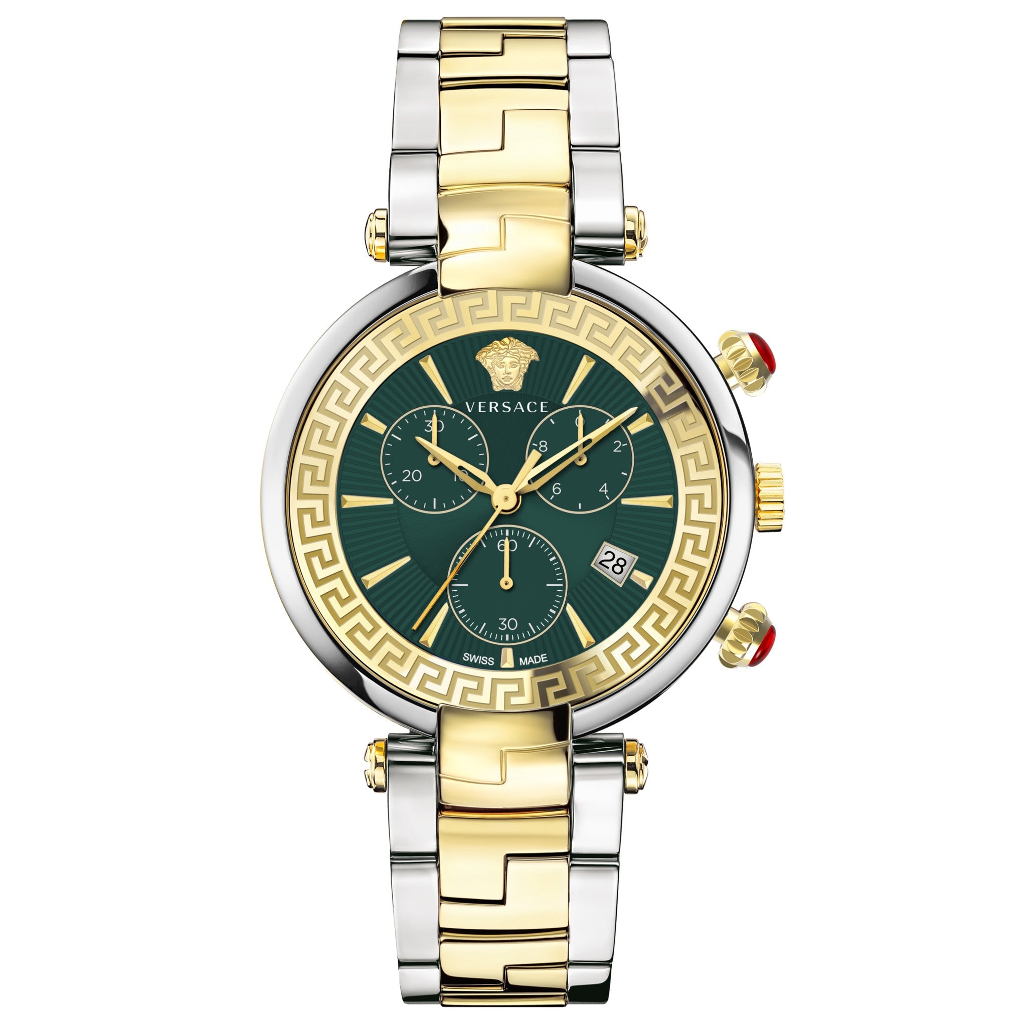Versace Revive Men's Green Gold Chronograph Quartz Watch