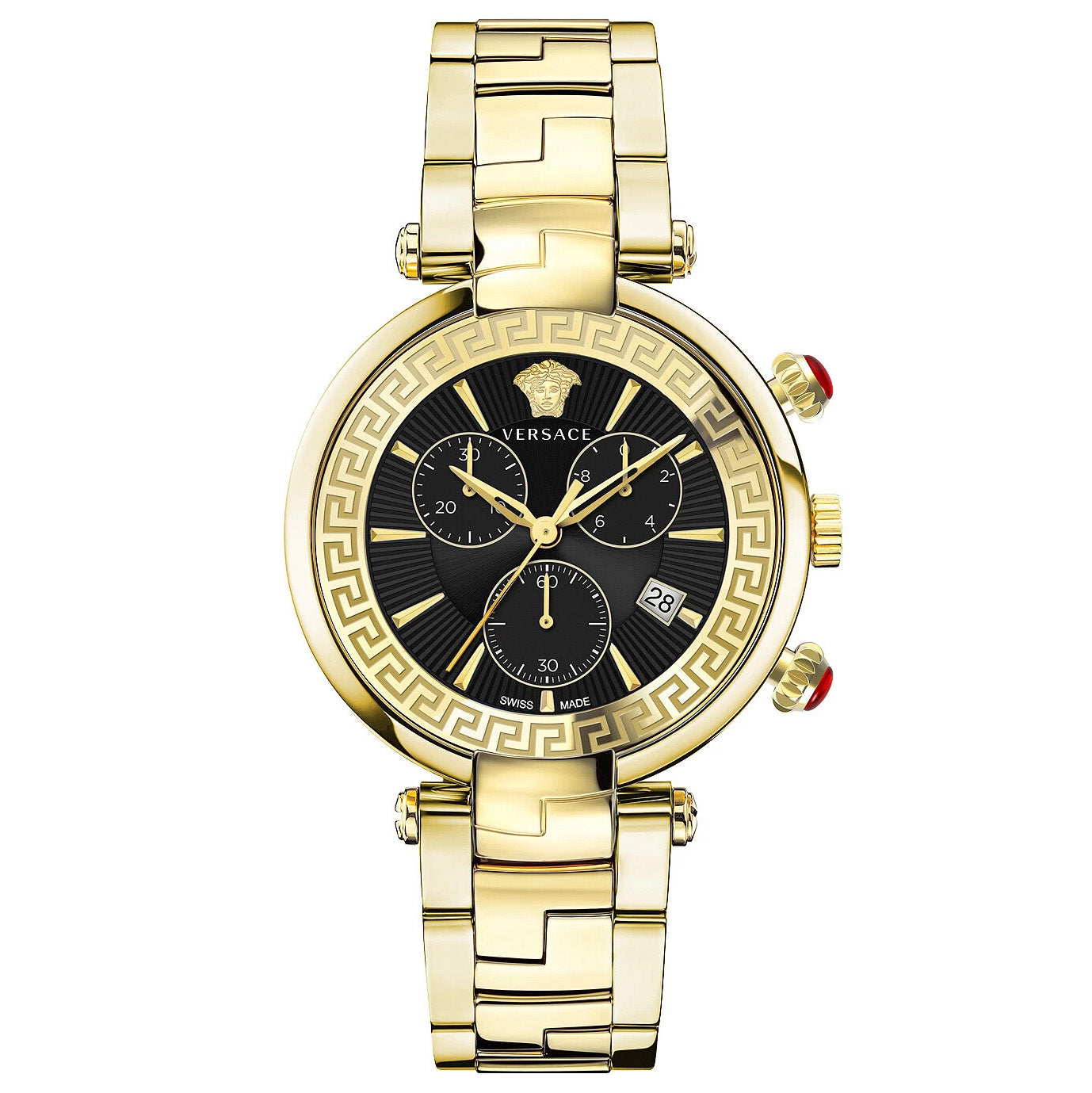 Versace Revive Chronograph Men's Black Gold Watch