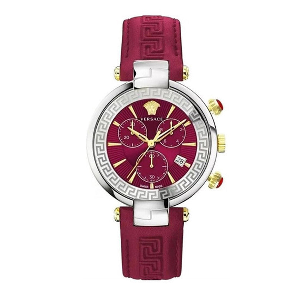 Versace Revive Chronograph Quartz Ladies' Red Silver Watch