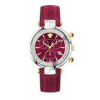 Versace Revive Ladies' Red Silver Chronograph Quartz Watch
