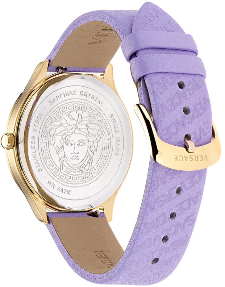 Versace Ladies Watch Logo Halo Purple