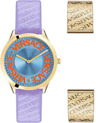 Versace Ladies Watch Logo Halo Purple