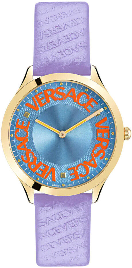Versace Ladies Watch Logo Halo Purple