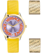 Versace Ladies Watch Logo Halo Yellow