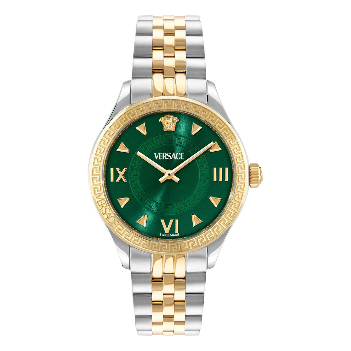 Versace Hellenyium Lady 35mm Green Dial Two-Tone Ladies' Watch