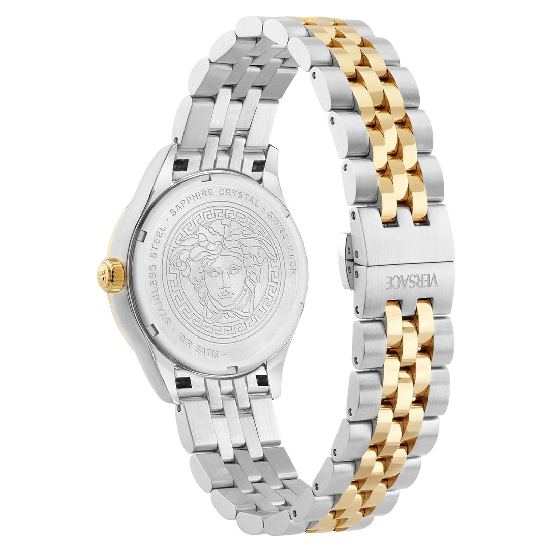Versace Hellenyium Ladies Watch 35mm Green Dial Two Tone