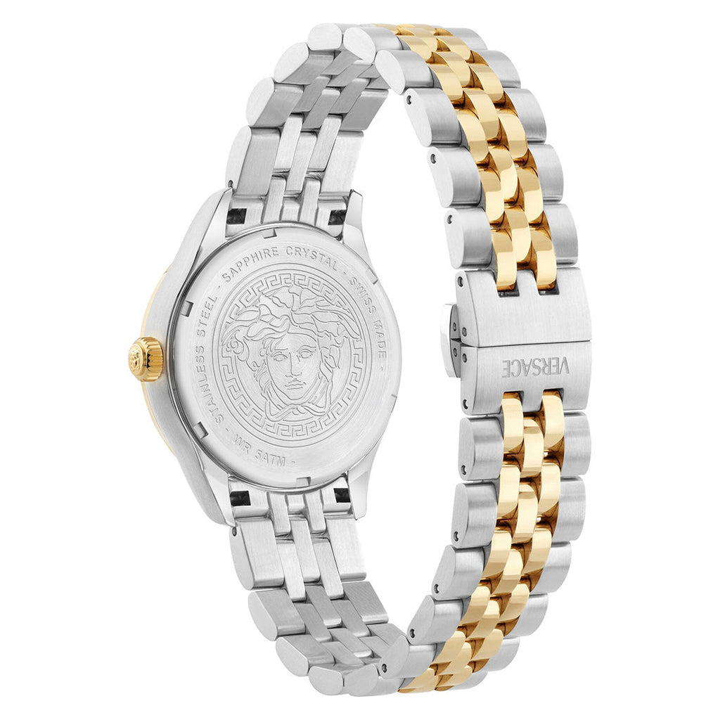 Versace Hellenyium Lady 35mm Silver Dial Two-Tone Ladies' Watch