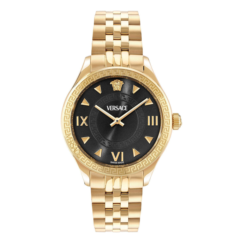 Versace Hellenyium Lady 35mm Black Dial Gold Ladies' Dress Watch