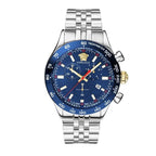 Versace Hellenyium Chronograph Men's Blue Silver Quartz Watch
