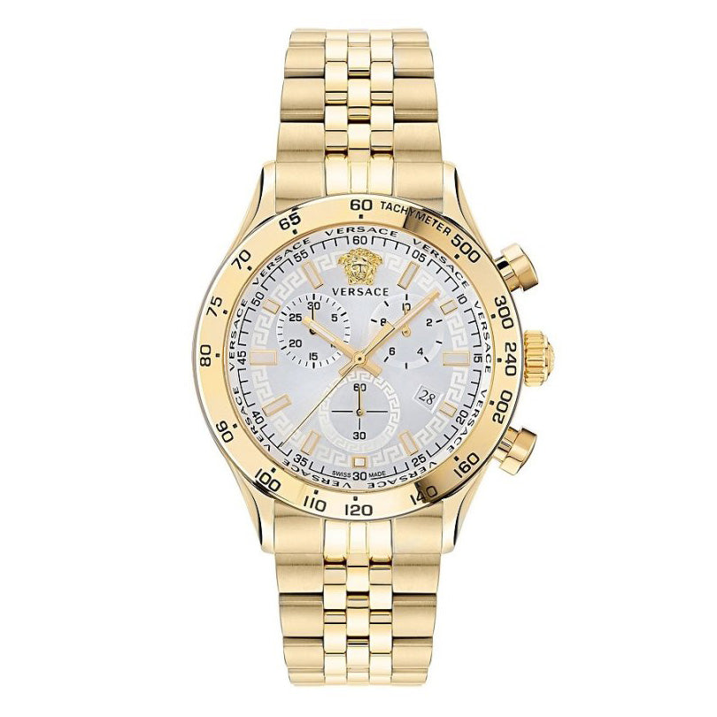 Versace Hellenyium Chronograph Men's Gold Silver Watch