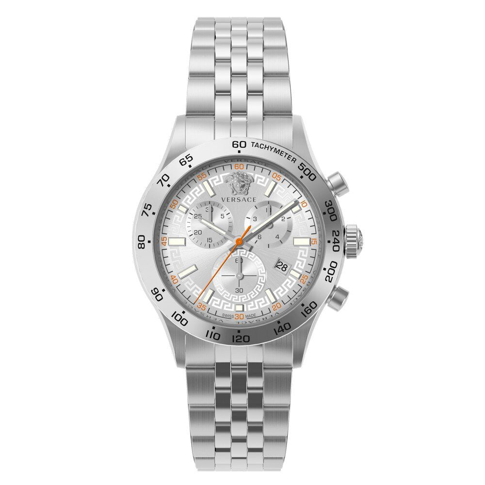 Versace Hellenyium Chronograph 43mm Silver Men’s Watch