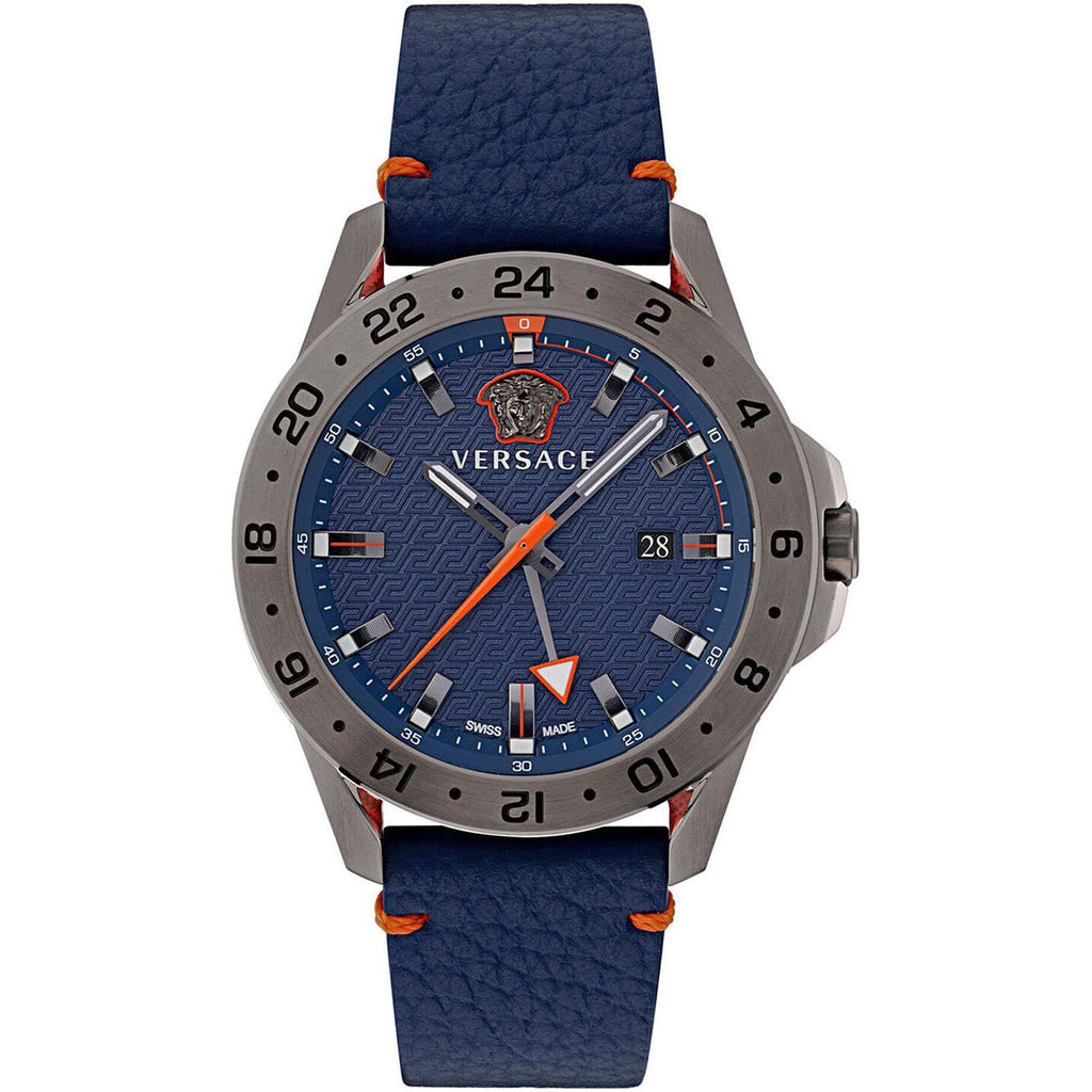 Versace Men's Watch Sport Tech GMT 45mm Blue